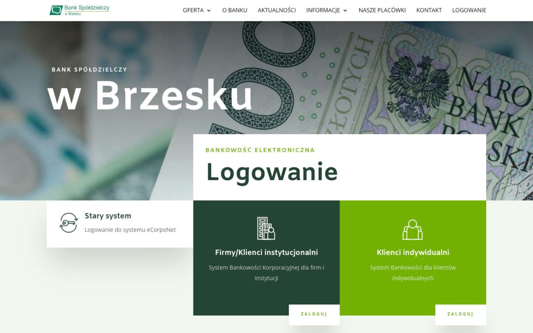 Strona internetowa – Bank spółdzielczy w Brzesku